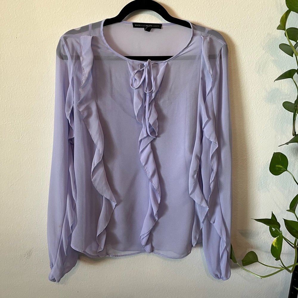 White House Black Market | Lavender Blouse | L